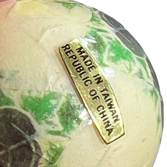 VTG Spring Easter Egg Paper Mache Floral Ornaments Made in Taiwan Lot of 12 NIB - Picture 7 of 10